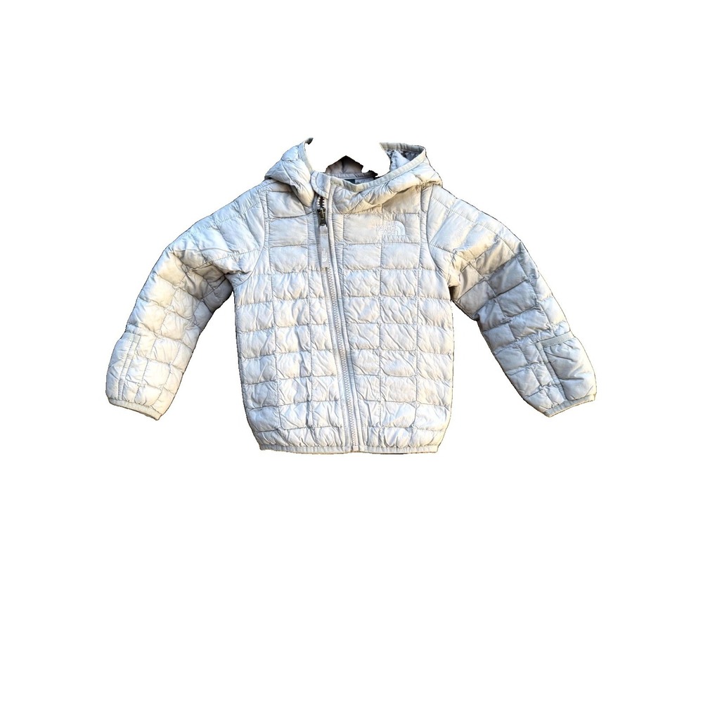The North Face ThermoBall Eco Hooded Jacket Toddler 18-24M Gray Square Quilted